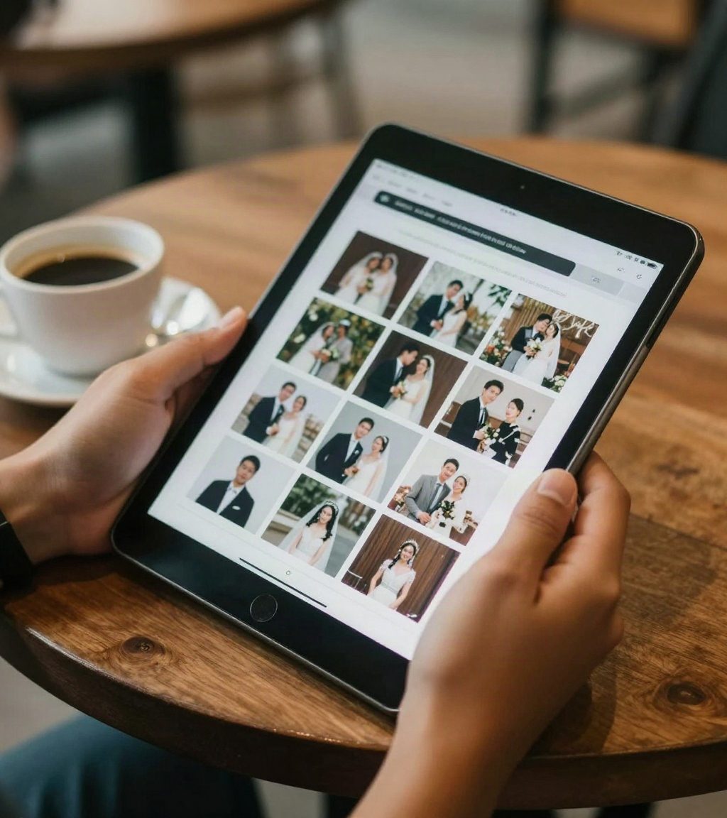 Klien melihat portofolio sebelum booking