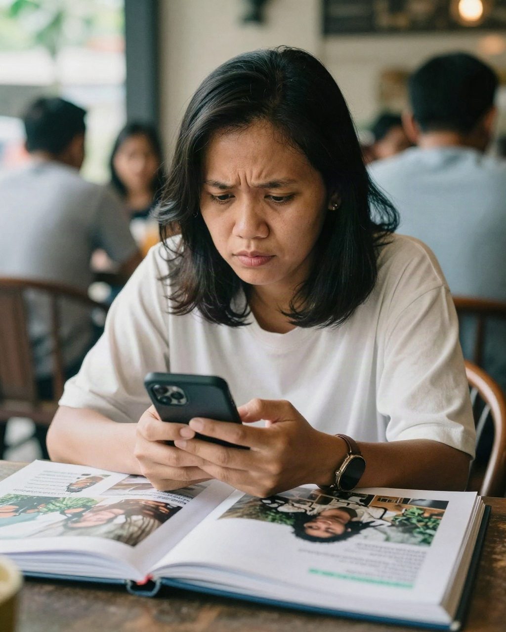 Klien mencari kontak fotografer di chat lama